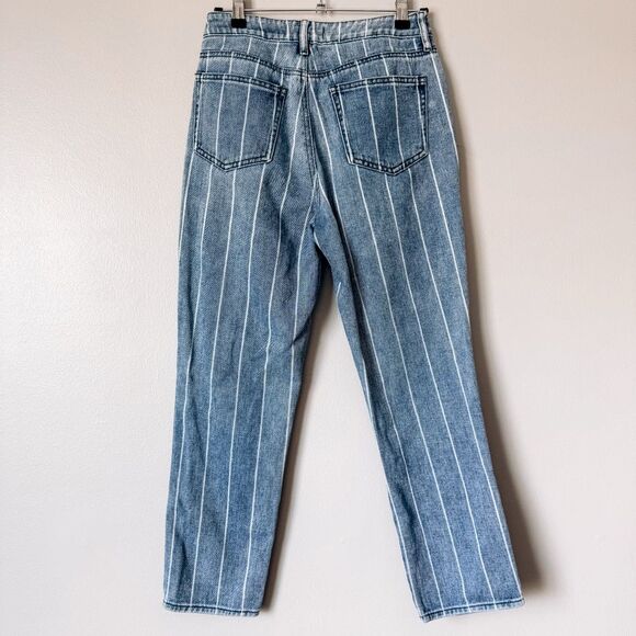 Pacsun Blue Vertical Stripe Print Mom Jean Size 26 - Picture 4 of 8
